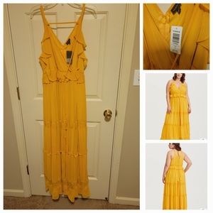 Torrid Yellow Chiffon MAXI Dress 💛